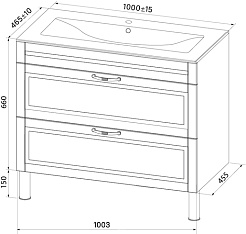 Iddis Мебель для ванной Oxford 100 белая – фотография-12